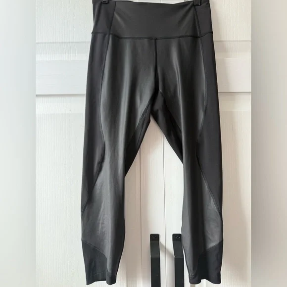 Lululemon Wunder Under High-Rise Tight *Shine size 12 black workout gym RARE - Picture 3 of 9